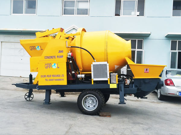 mini concrete mixer with pump sale