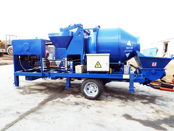 mini concrete mixer with pump