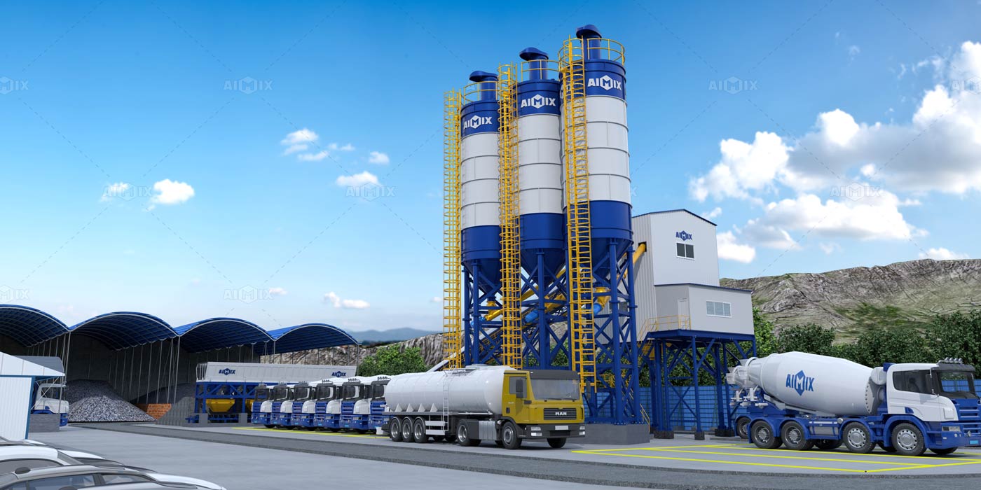 120 m³ concrete batching plant stationary