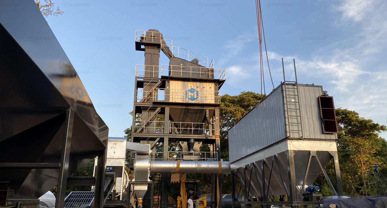 ALQ100 asphalt mixer plant in the Sri Lanka