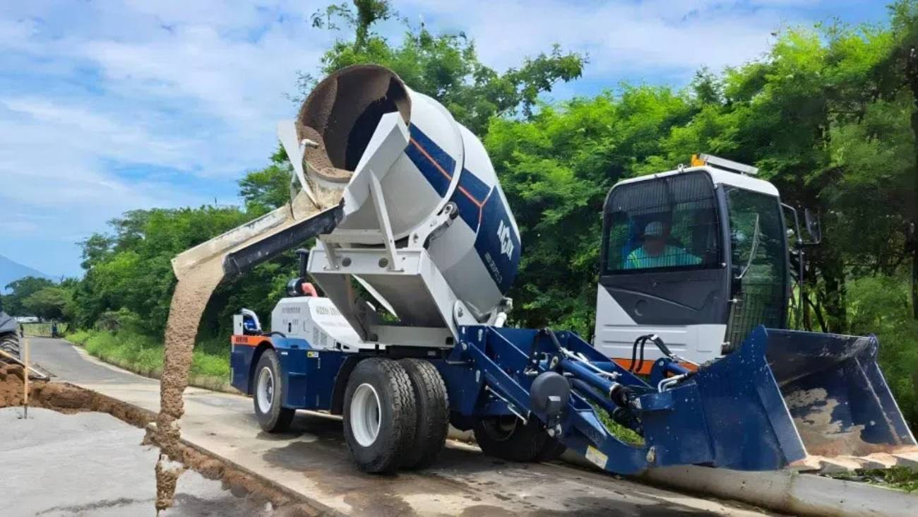 бетономешалка самозагрузкой