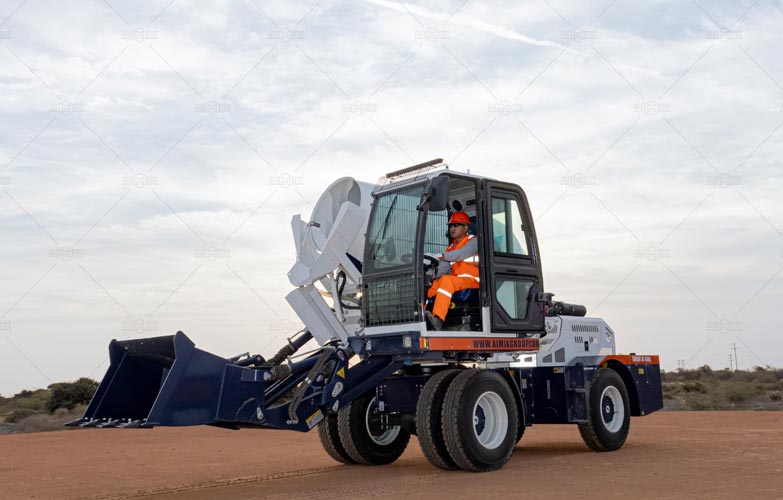 Self-Loading Concrete Mixer for Industrial Zone Expansion in Peru